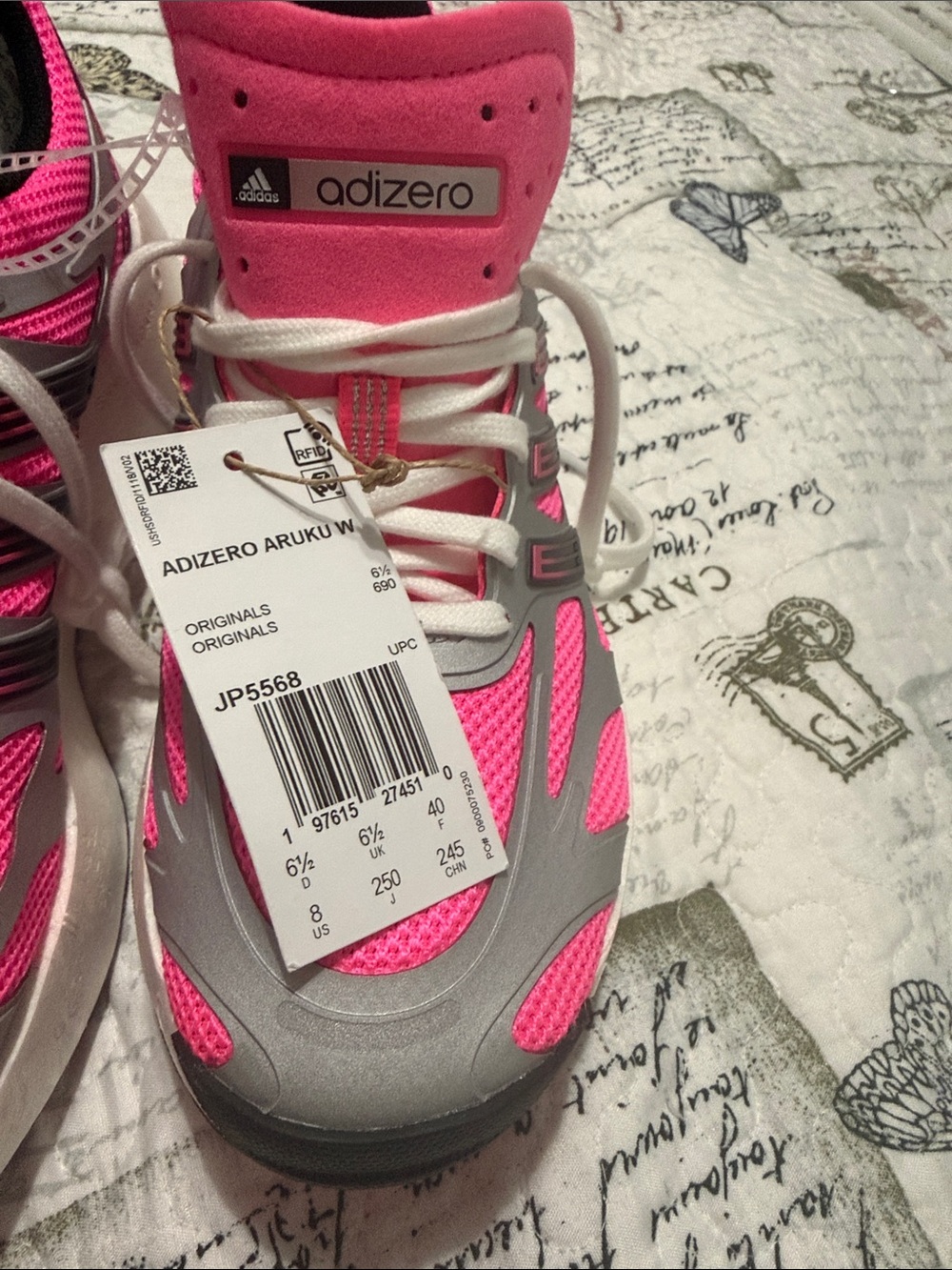 adidas adizero Hot Pink and Gray Running Shoes